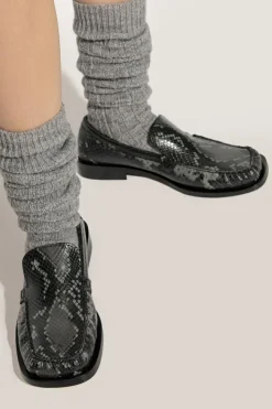 The Attico SZARY Skórzane buty `Charles`