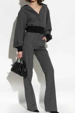 The Attico SZARY Spodnie w kant
