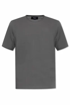 Theory SZARY T-shirt z okrągłym dekoltem