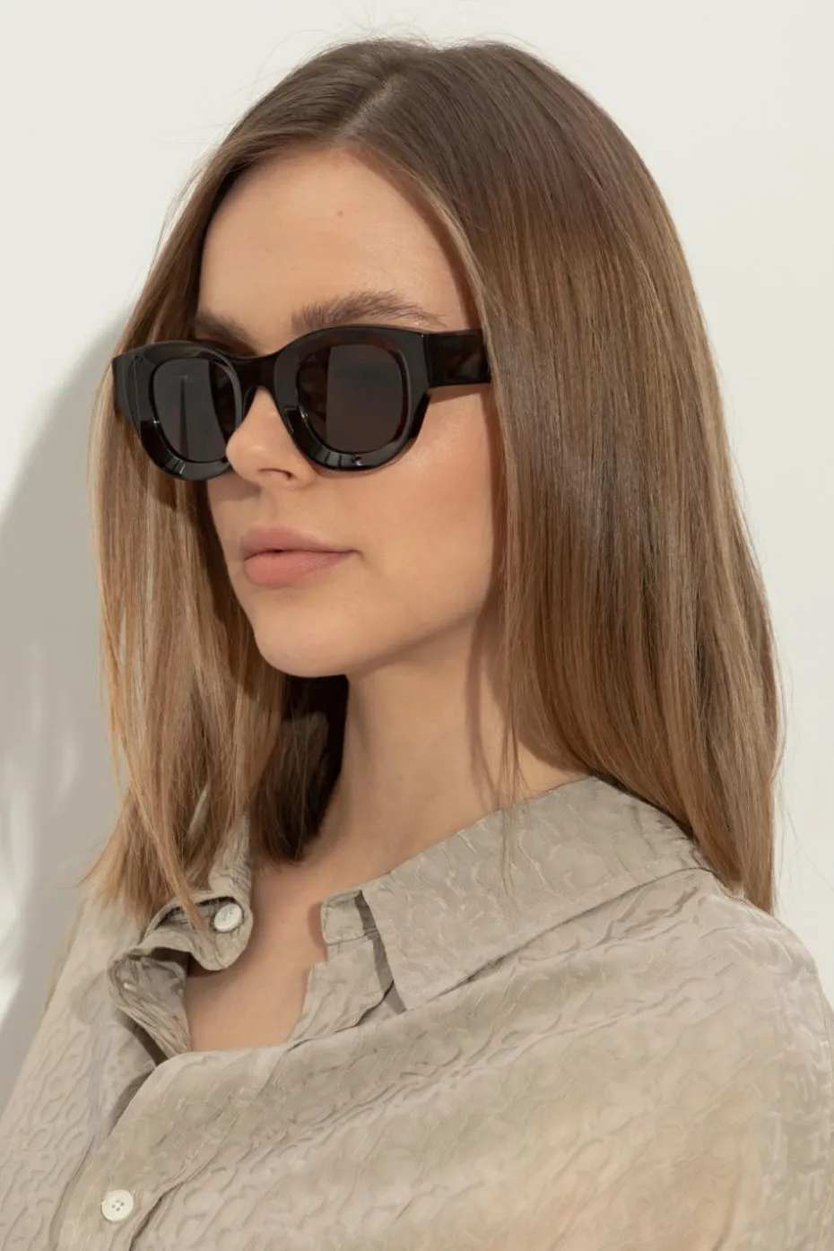 Thierry Lasry BRĄZOWY Okulary przeciwsłoneczne `Hoody`
