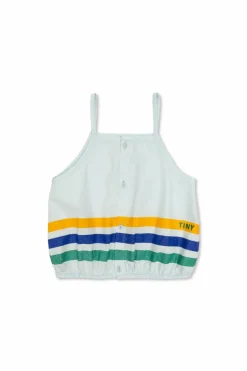 Tinycottons jasnoniebieski Top ze wzorem w pasy