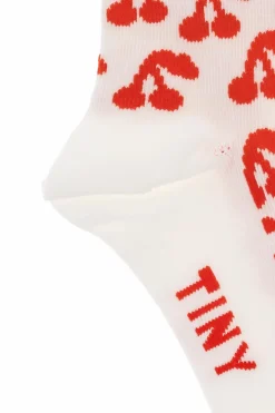 Tinycottons kremowy Skarpety z logo
