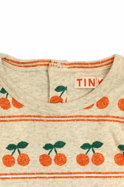 Tinycottons kremowy T-shirt ze wzorem