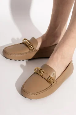 Tod’s beżowy Skórzane mokasyny