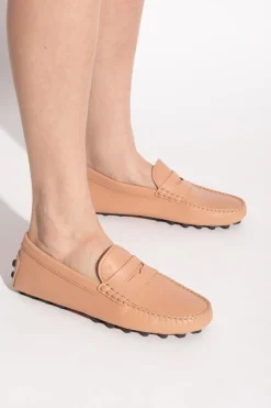 Tod’s beżowy Skórzane mokasyny