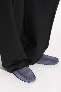Tod’s GRANATOWY Skórzane mokasyny