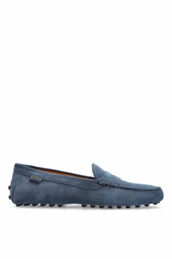 Tod’s GRANATOWY Skórzane mokasyny