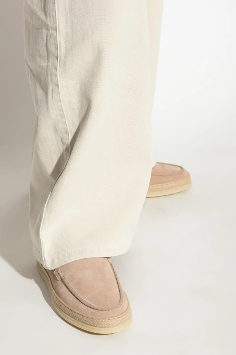 Tod’s RÓŻOWY Zamszowe buty typu `loafers`
