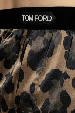Tom Ford beżowy Jedwabne szorty bieliźniane