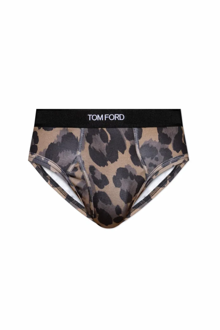 Tom Ford beżowy Slipy z logo