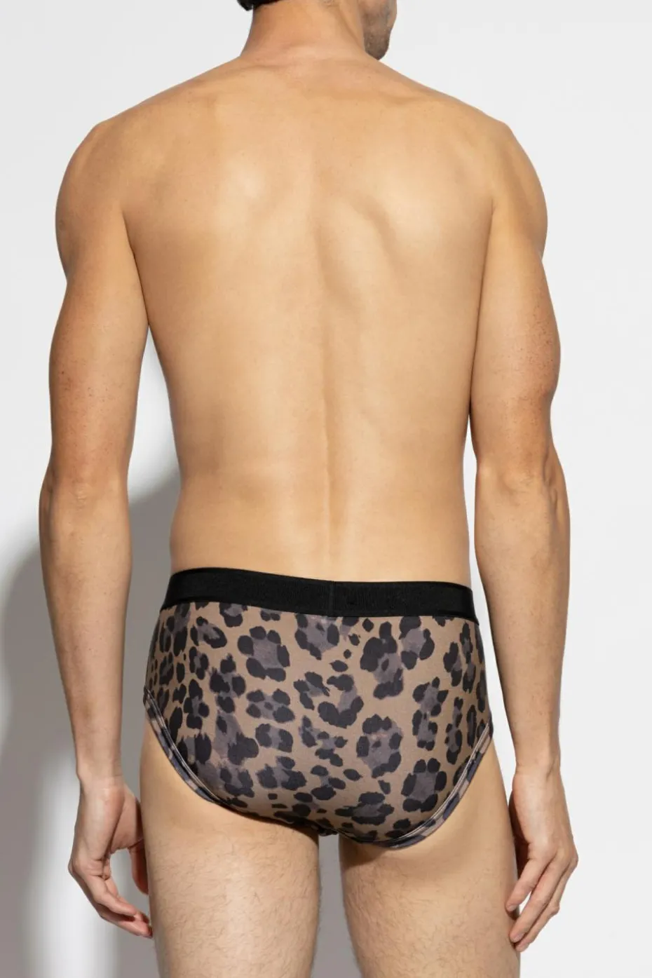 Tom Ford beżowy Slipy z logo