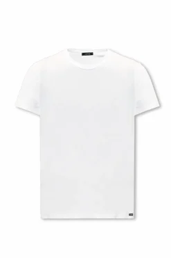 Tom Ford BIAŁY Bawełniany t-shirt