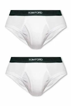 Tom Ford BIAŁY Dwupak slipów z logo