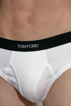 Tom Ford BIAŁY Dwupak slipów z logo