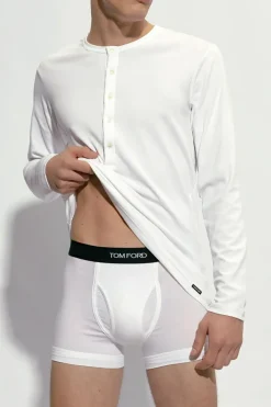 Tom Ford BIAŁY T-shirt z logo