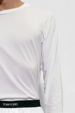 Tom Ford BIAŁY T-shirt z logo