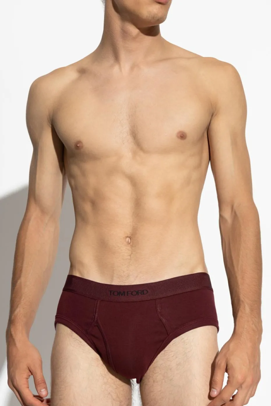 Tom Ford BORDO Slipy z logo