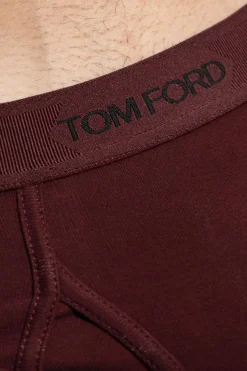 Tom Ford BORDO Slipy z logo