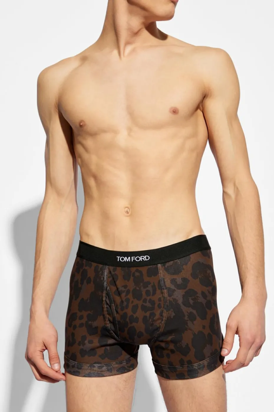 Tom Ford BRĄZOWY Bawełniane bokserki
