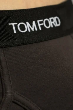 Tom Ford BRĄZOWY Bawełniane slipy