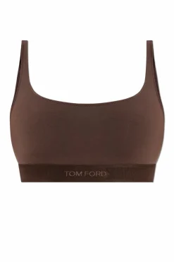 Tom Ford BRĄZOWY Biustonosz z logo