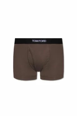 Tom Ford BRĄZOWY Bokserki z logo