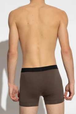 Tom Ford BRĄZOWY Bokserki z logo
