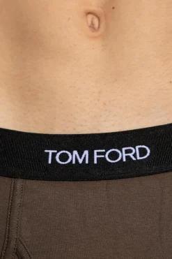 Tom Ford BRĄZOWY Bokserki z logo
