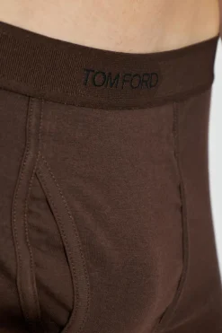 Tom Ford BRĄZOWY Bokserki z logo