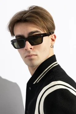 Tom Ford BRĄZOWY Okulary przeciwsłoneczne z kolekcji `Icon`