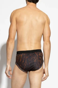 Tom Ford BRĄZOWY Slipy z logo