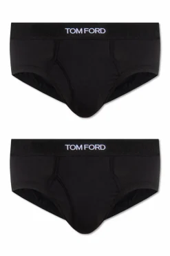 Tom Ford CZARNY Dwupak slipów z logo