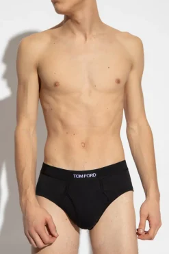 Tom Ford CZARNY Dwupak slipów z logo