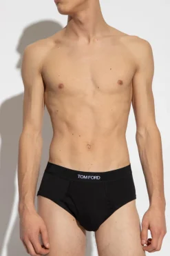 Tom Ford CZARNY Dwupak slipów z logo