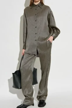 Tom Ford CZARNY Koszula ze wzorem w kropki