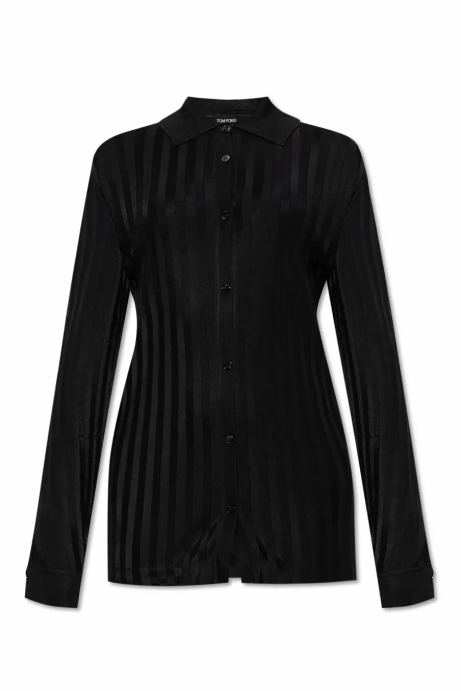 Tom Ford CZARNY Koszula ze wzorem w pasy