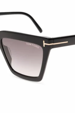 Tom Ford CZARNY Okulary przeciwsłoneczne ‘Eden’