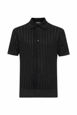 Tom Ford CZARNY Polo