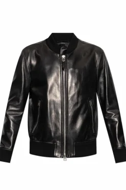 Tom Ford CZARNY Skórzana kurtka