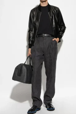 Tom Ford CZARNY Skórzana kurtka