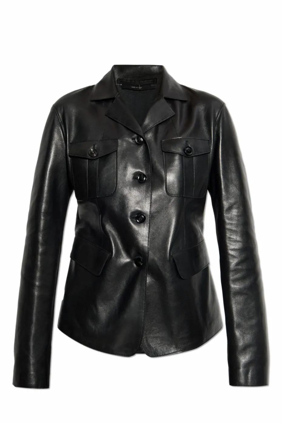 Tom Ford CZARNY Skórzana kurtka