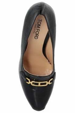 Tom Ford CZARNY Skórzane buty na obcasie