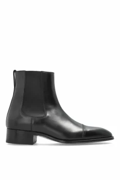 Tom Ford CZARNY Skórzane sztyblety