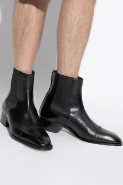 Tom Ford CZARNY Skórzane sztyblety