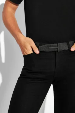 Tom Ford CZARNY Skórzany pasek