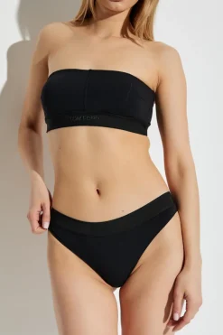 Tom Ford CZARNY Stringi z logo
