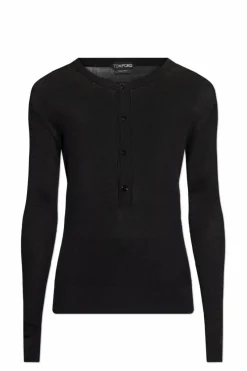 Tom Ford CZARNY Top o dopasowanym kroju