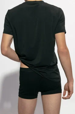 Tom Ford CZARNY T-shirt z logo