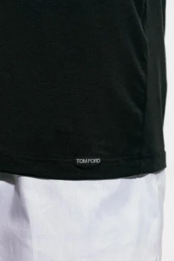 Tom Ford CZARNY T-shirt z logo