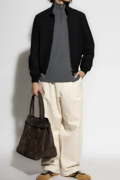 Tom Ford CZARNY Wełniana kurtka ze stójką